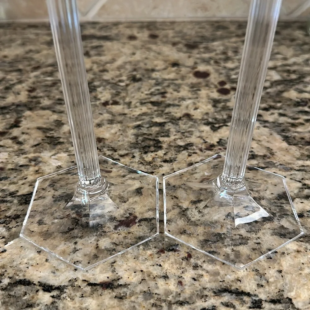 WATERFORD MARQUIS TRIUMPH CRYSTAL CANDLESTICKS CANDLE HOLDERS